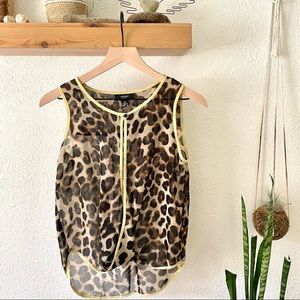 Alfani sheer leopard top